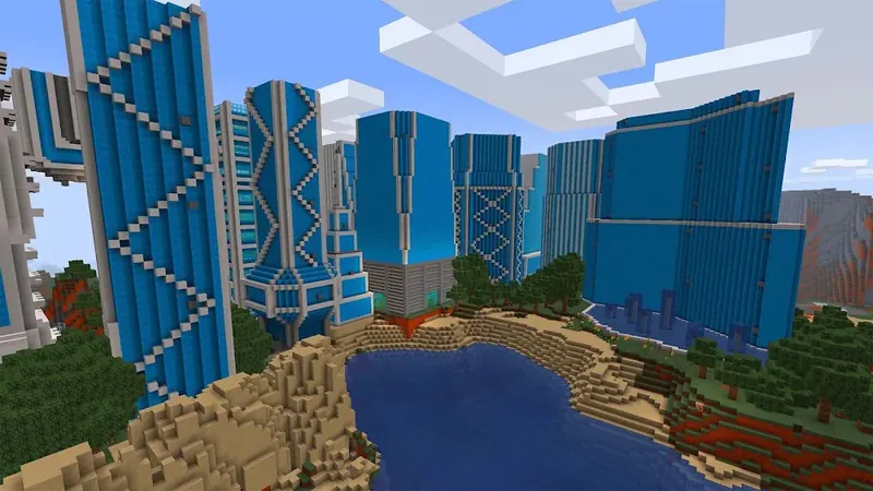 Interface de inventário e blocos disponíveis no RealmCraft